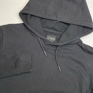 Cuts Clothing Hyperloop Hoodie Mens Medium Black Pullover Athletic Sweatshirt